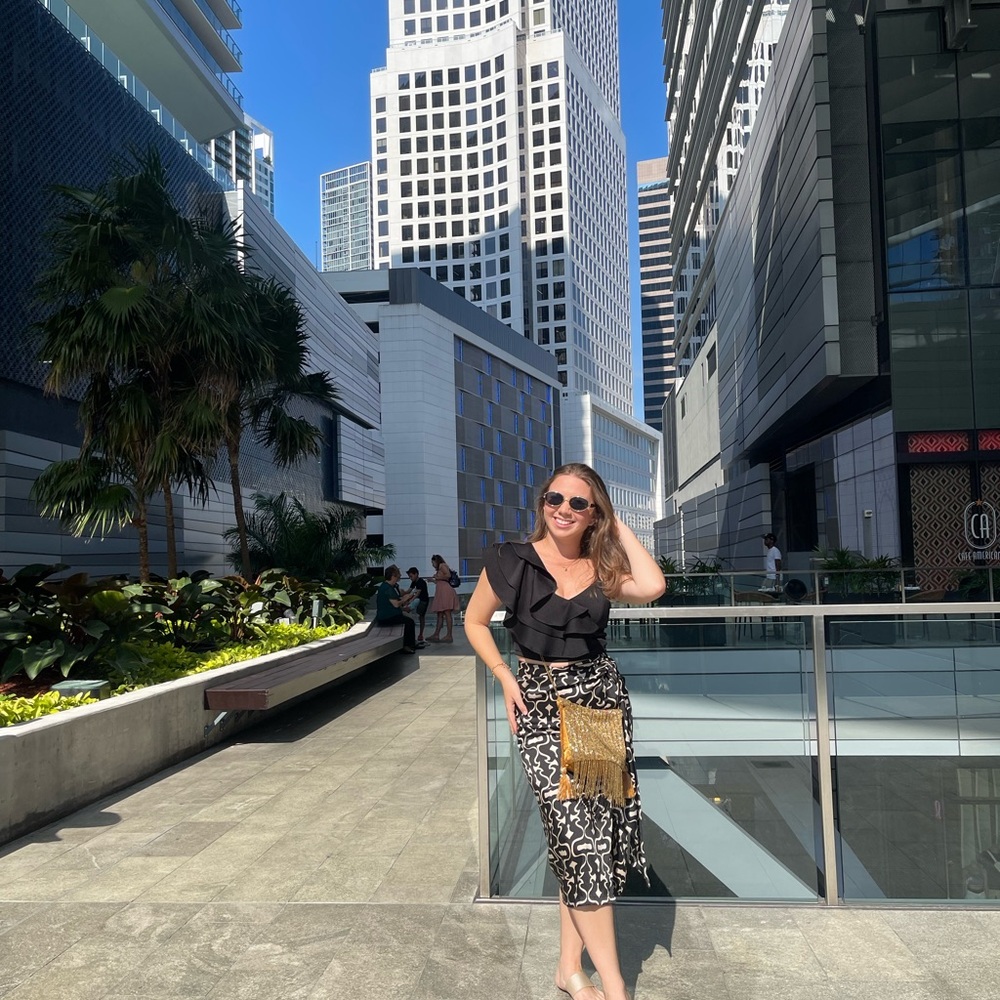 Zara Black and White Maxi Skirt